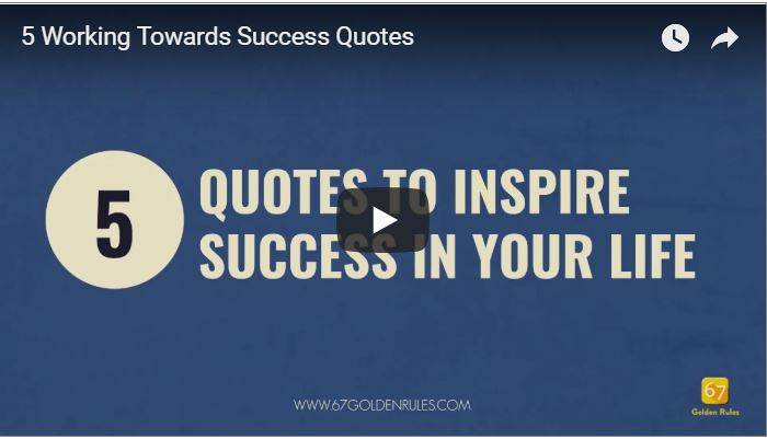 working towards success quotes